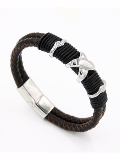 Custom Khaki  Bracelet with Stainless steel
