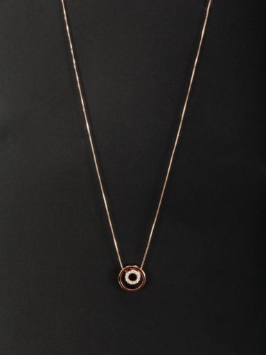 Fashion Rose Plated Round Necklace