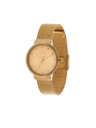 Women 's Champagne Women's Watch Japanese Quartz Round with 28-31.5mm