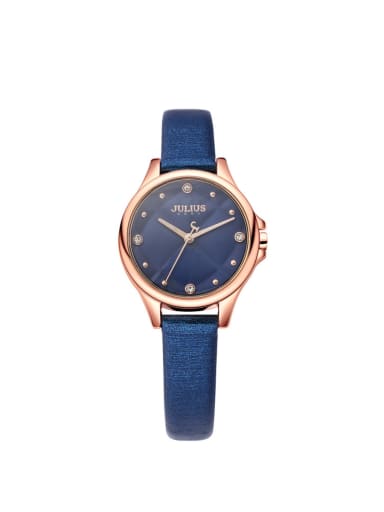 Model No A000459W-004 24-27.5mm size Alloy Round style Genuine Leather Women's Watch