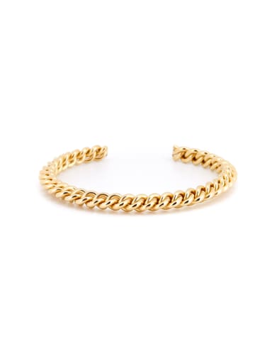 Gold Fringe Youself ! Gold Plated Titanium  Bangle