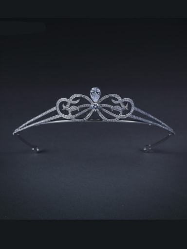 Model No 1000001721 A Platinum Plated Stylish Zircon Wedding Crown Of