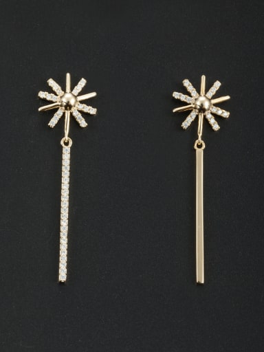 Custom White Fringe Drop drop Earring with Gold Plated