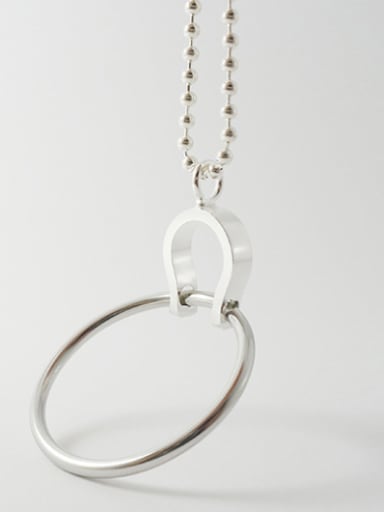 Silver Round Youself ! 925 silver  Necklace
