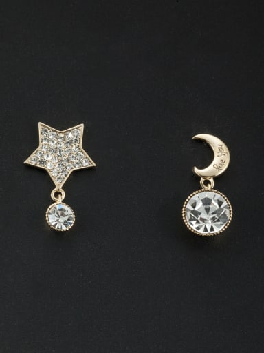 Personalized Gold Plated White Star Zircon Drop drop Earring
