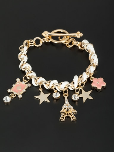 A Gold Plated Stylish Zircon Bracelet Of Star