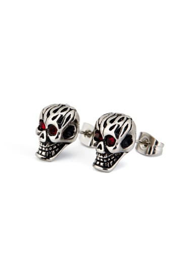 Personalized Silver-Plated Titanium Silver  Studs stud Earring