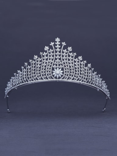Blacksmith Made Platinum Plated Zircon Wedding Crown