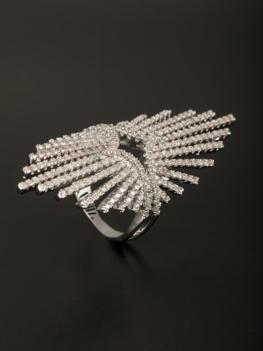 GODKI Luxury Women Wedding Dubai Model No AV044089R A Platinum Plated Copper Stylish Zircon Ring Of