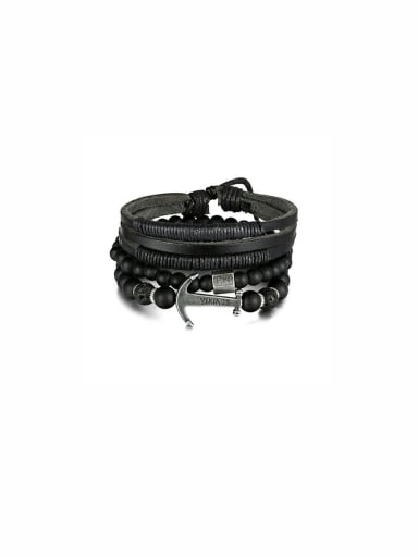 Black color Charm Beads Bracelet