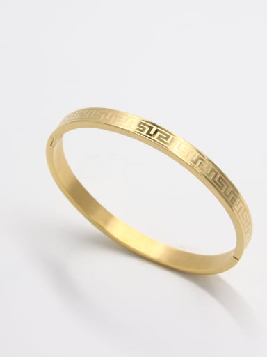 Custom Gold  Bangle with Stainless steel   59mmx50mm
