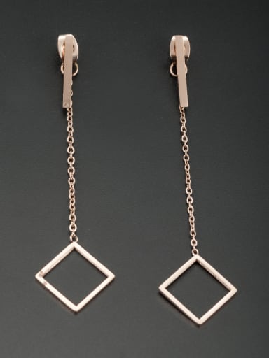 A Stainless steel Stylish  Drop drop Earring Of Square