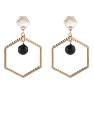 Personalized Gold Plated Zinc Alloy Gold Geometric Drop drop Earring