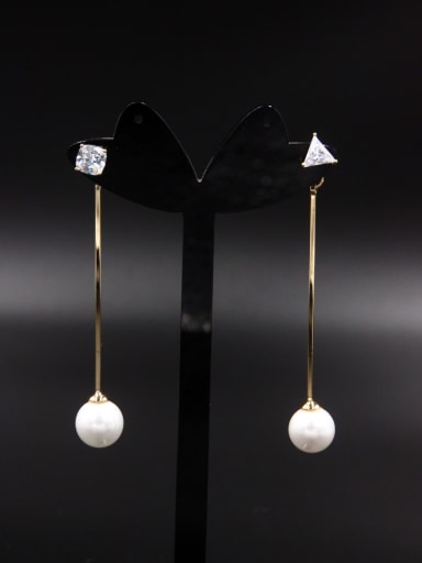 Gold Plated Zircon White Studs stud Earring