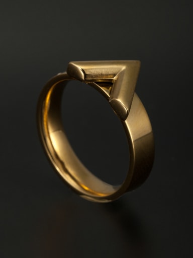 Gold color Stainless steel  Ring 6-8#