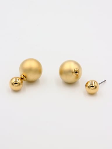Mother's Initial Yellow Studs stud Earring with Round