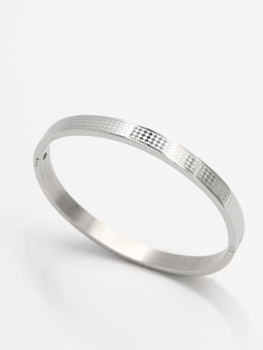 White  Bangle with Stainless steel    59mmx50mm