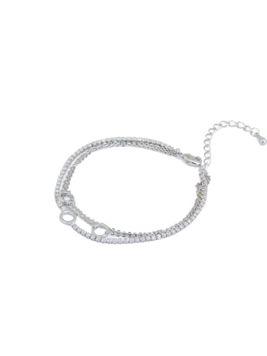 Custom Silver Bracelet with Zinc Alloy