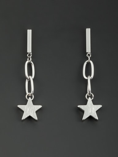 The new Platinum Plated Star Drop drop Earring