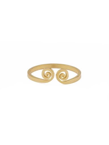 Gold Plated Stainless steel Statement Gold Band band ring