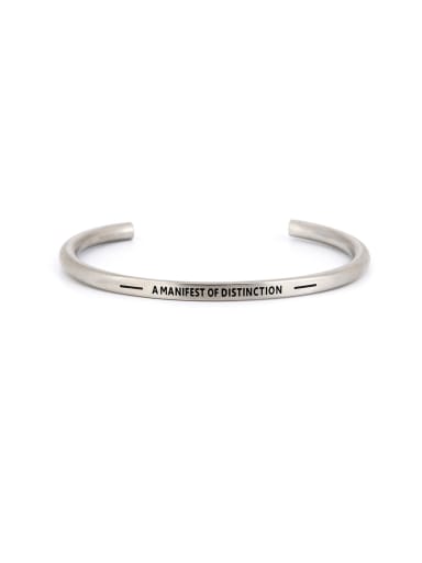 A Silver-Plated Titanium Stylish  Bangle Of Monogrammed