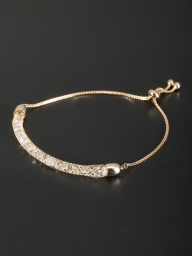 A Gold Plated Stylish Rhinestone Bracelet Of