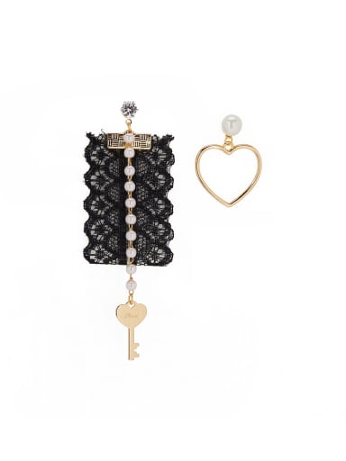 Heart style with Gold Plated Titanium Drop drop Earring