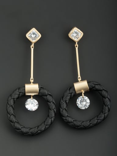 Model No 1000001811 Custom White Round Drop drop Earring with Gold Plated