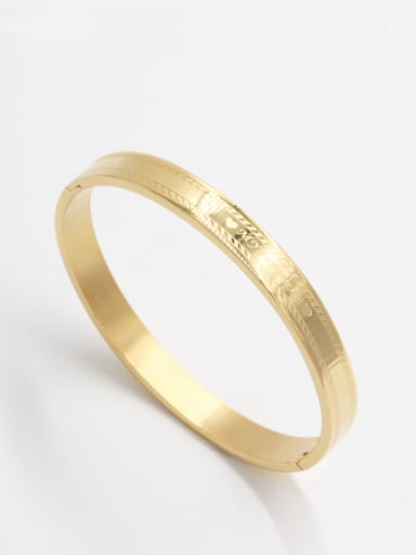 Stainless steel  Gold  Beautiful Bangle    63MMX55MM