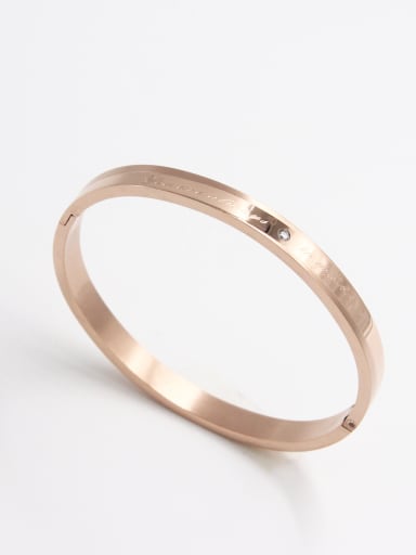 Custom Rose  Bangle with Stainless steel    59mmx50mm