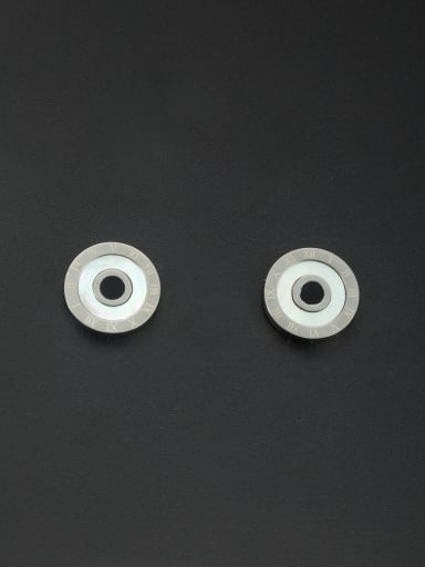 Stainless steel Round White Beautiful Studs stud Earring