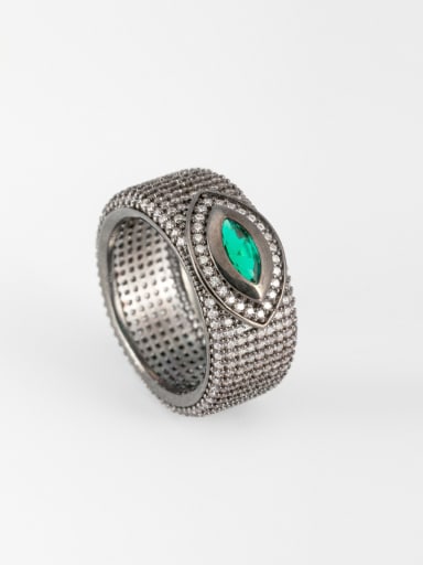 New design Gun Color plated Copper Zircon Ring in Multicolor color 6#-9#