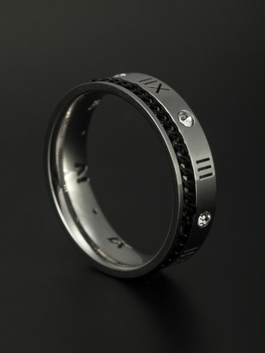Custom Black band ring with Stainless steel 6-9#