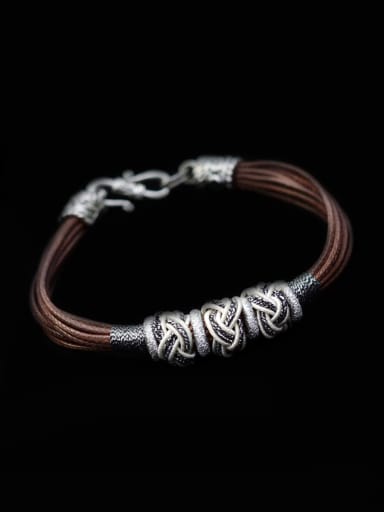 Handmade Silver-Plated Chinlon  Bracelet