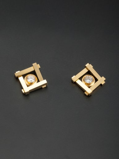 Custom Gold Round Studs stud Earring with Stainless steel
