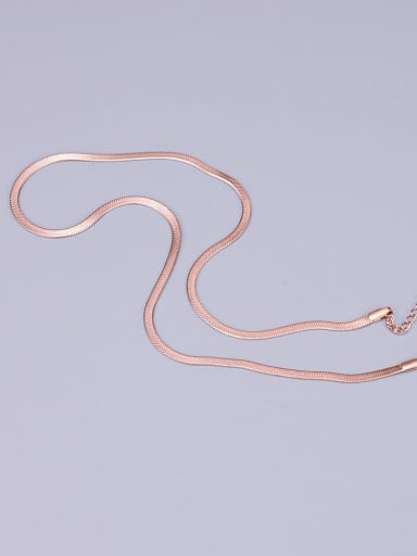 Flat snake chain rose gold Titanium Minimalist Twisted Serpentine Chain