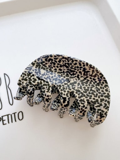 Leopard print rice black 8cm Cellulose Acetate Minimalist Geometric Jaw Hair Claw