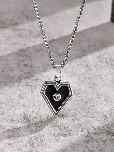 Stainless steel Hip Hop  Triangle  Pendant