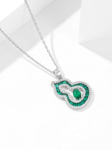Emerald Necklace Brass Cubic Zirconia Luxury Irregular Earring and Necklace Set