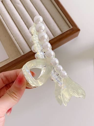 Cellulose Acetate Trend Fish Imitation Pearl Jaw Hair Claw