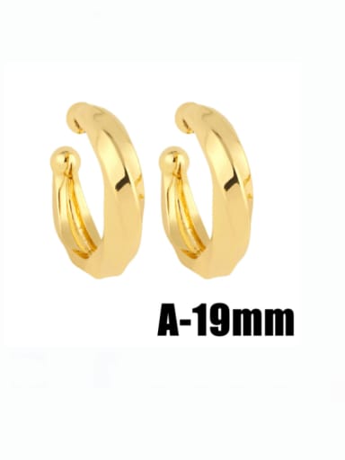 A Brass Geometric Minimalist Stud Earring