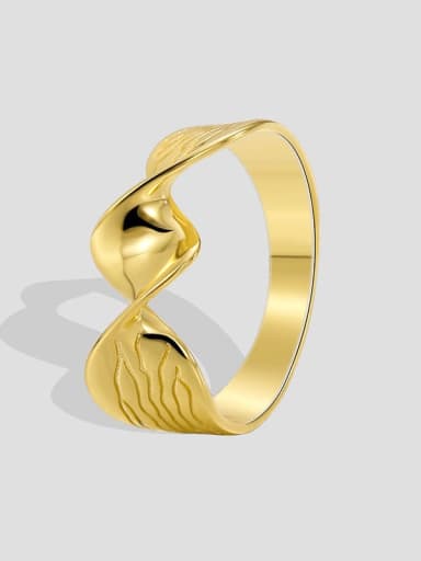 Brass Irregular Minimalist Band Ring