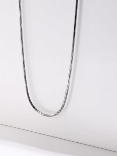 Steel color Titanium Steel Minimalist Snake Bone Chain Necklace