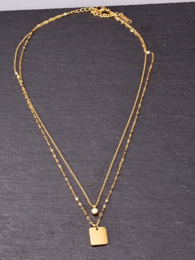 Titanium smooth Geometric Minimalist Multi Strand Necklace