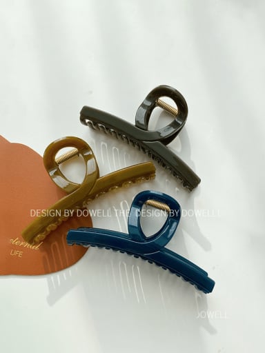 Cellulose Acetate Trend Geometric Alloy Jaw Hair Claw