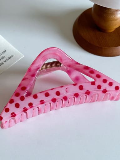 Triangle pink 11.5cm Alloy  Trend GeometricResin Multi Color Jaw Hair Claw