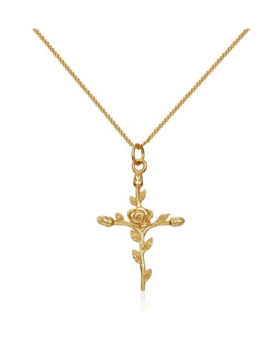 925 Sterling Silver Cross Vintage Regligious Necklace