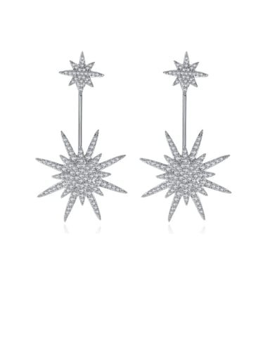 Copper Cubic Zirconia Star Luxury Drop Earring
