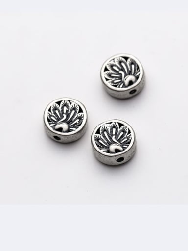 925 Sterling Silver With Peacock Screen Bead Handmade Diy Jewelry Accessories