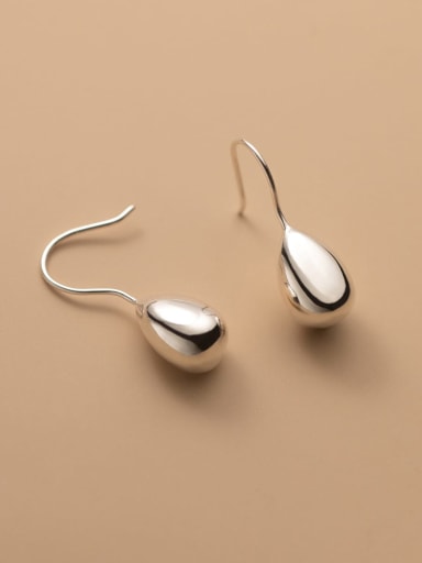 925 Sterling Silver Water Drop Minimalist Hook Earring